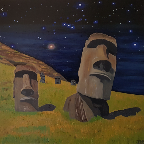 Moai - 50x50cm